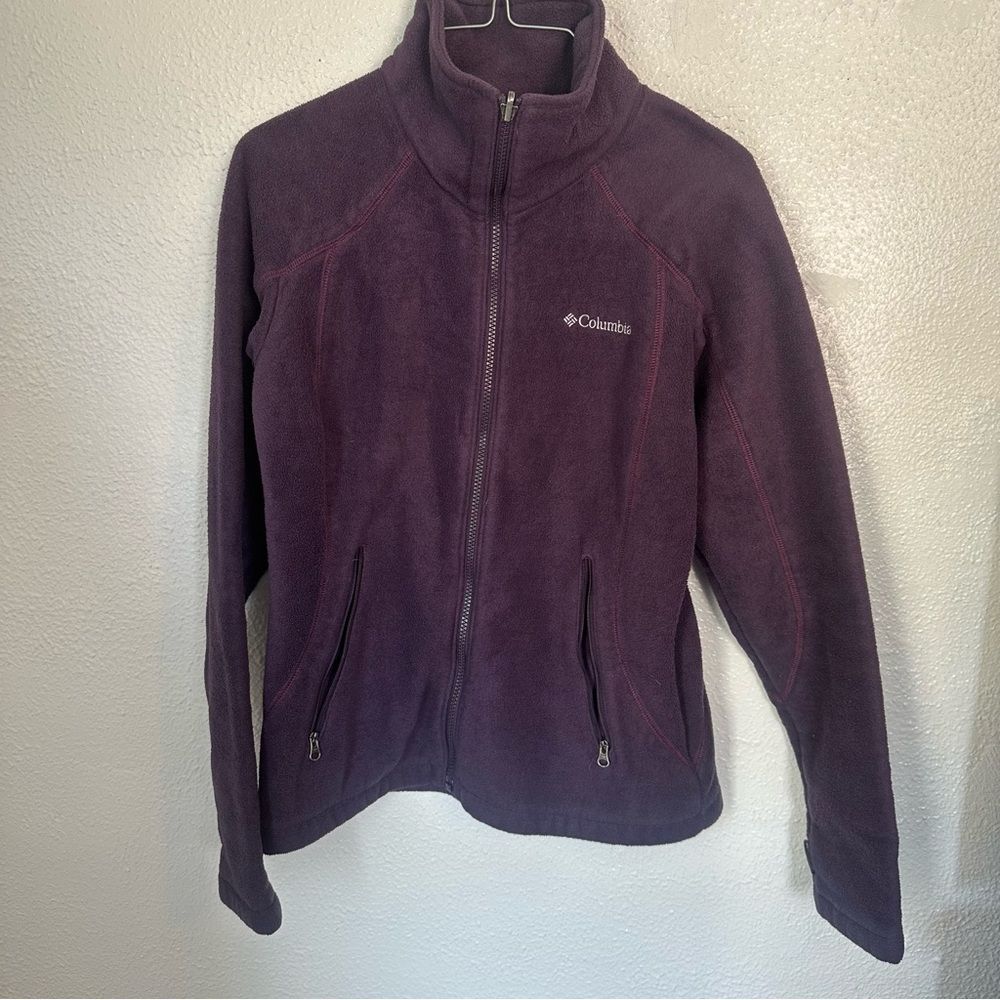 Columbia Women’s Medium Fleece Zip Up Jacket Purple